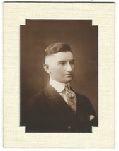 Portrait of Wealthy Young Man Early 1900s c.1925 3.5 x 5 inches Frame was added - £6.76 GBP