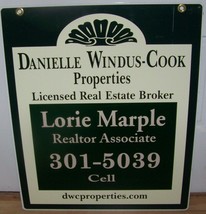 ROCHESTER NY REAL ESTATE BROKER 2 SIDED METAL SIGN - £23.67 GBP