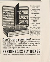 1952 Print Ad Perrine Dural Metal Fly Fishing Boxes Minneapolis,Minnesota - $8.35