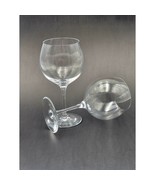 Tiffany &amp; Co Crystal Wine Glass 7.5&quot; Set Of 2 Vtg Unique - $1,826.65 MXN