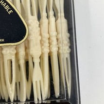 40-Count Vintage Mock Ivory Party Cocktail Hors D&#39;oeuvre Forks Picks Scu... - £11.67 GBP