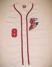 Round Rock Express #8 Pacific Coast Triple-A White Sleeveless Baseball Jersey 44 - £65.59 GBP