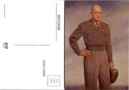 Kansas Army General Dwight Eisenhower Portrait Thomas E. Stephens VTG Postcard - £7.50 GBP