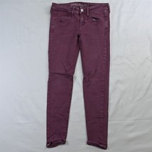 American Eagle 2 Super Low Jegging Purple Super Stretch Denim Jeans - £8.03 GBP