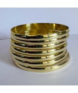 Plain Brass Bangle, 7 set of Bangles, Stackable bangle bracelets for wom... - €52,11 EUR
