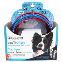 Aerial Dog Run Tie Out Sky Trolley System Holds Up To 60lbs Choose Cable... - $39.49