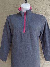  Just My Size 1X Lighter Weight  Fleece Lined 1/4 Zip Mock Neck Sweatshi... - $8.90