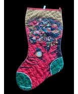 Vintage Christmas Stocking Large JUMBO Quilted Fabric Cloth Toys Nutcrac... - €42,55 EUR