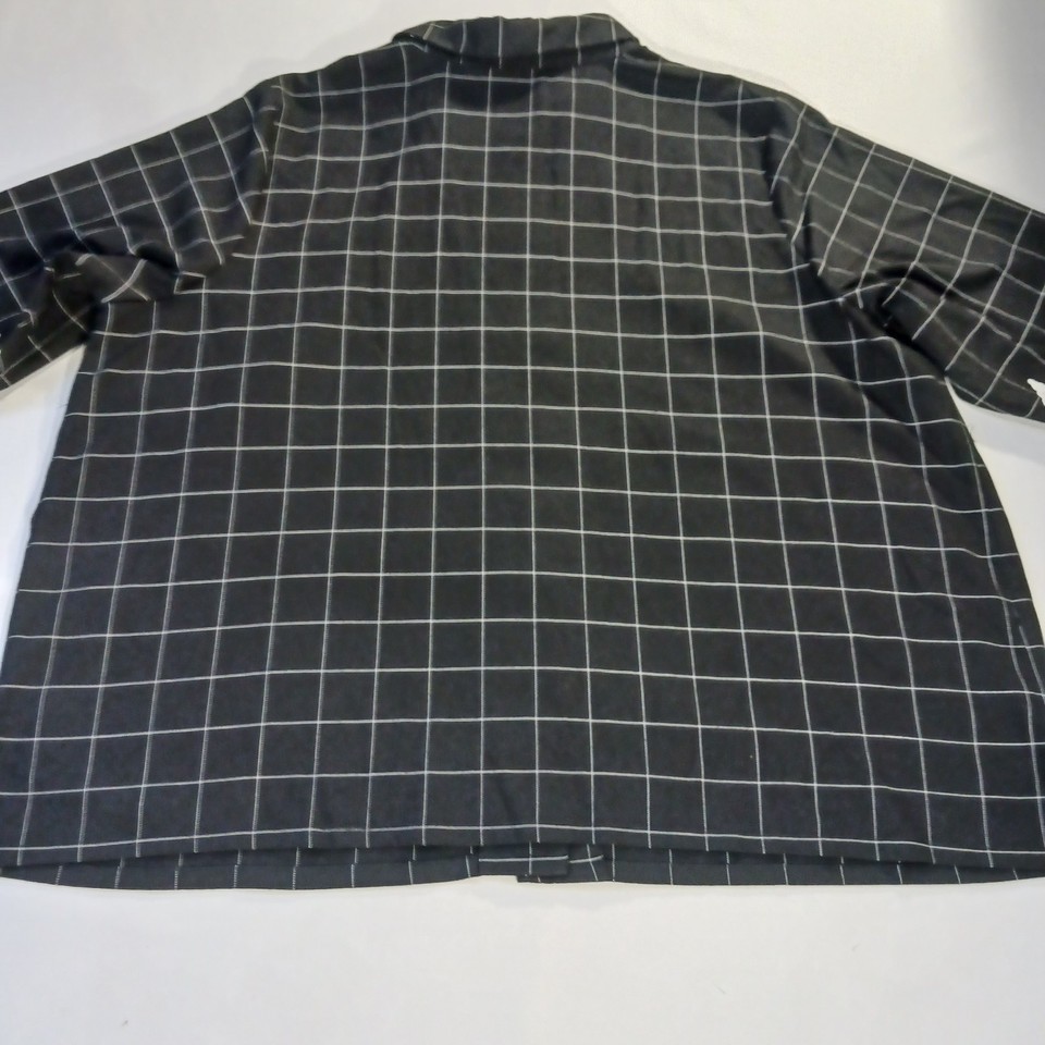 Linea Louis Dell'Olio Women's 26W Black Check Embroidery 3/4 Sleeve Blouse Shirt Item image 14
