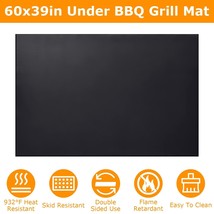 Under Grill Mat 60 X39 In Bbq Grilling Pad Floor Mat Absorbent Oil Pad Reusable - £30.36 GBP