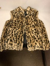 Donna Salyers Vintage Leopard Vest Size M Winter Fall Warm Animal Print Fabulous - £59.20 GBP