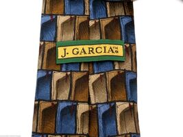 J. Garcia  Mens RETRO vtg Necktie Abstract Print Browns Blues 4&quot; Wide 19... - $21.78