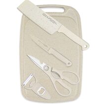 Eco-Friendly 5 in 1 Mini Knife Set with Cutting Board - Perfect for Outd... - $24.70