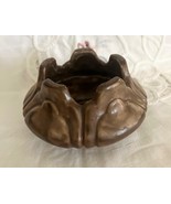 Jamar Mallory Studio 1974 Brown Pottery Ashtray 3&quot; Diameter Made in USA\ - $376.14 MXN