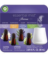 Essential Mist Starter Kit, (Diffuser + 4 Refills), Aromatherapy Combina... - £41.44 GBP