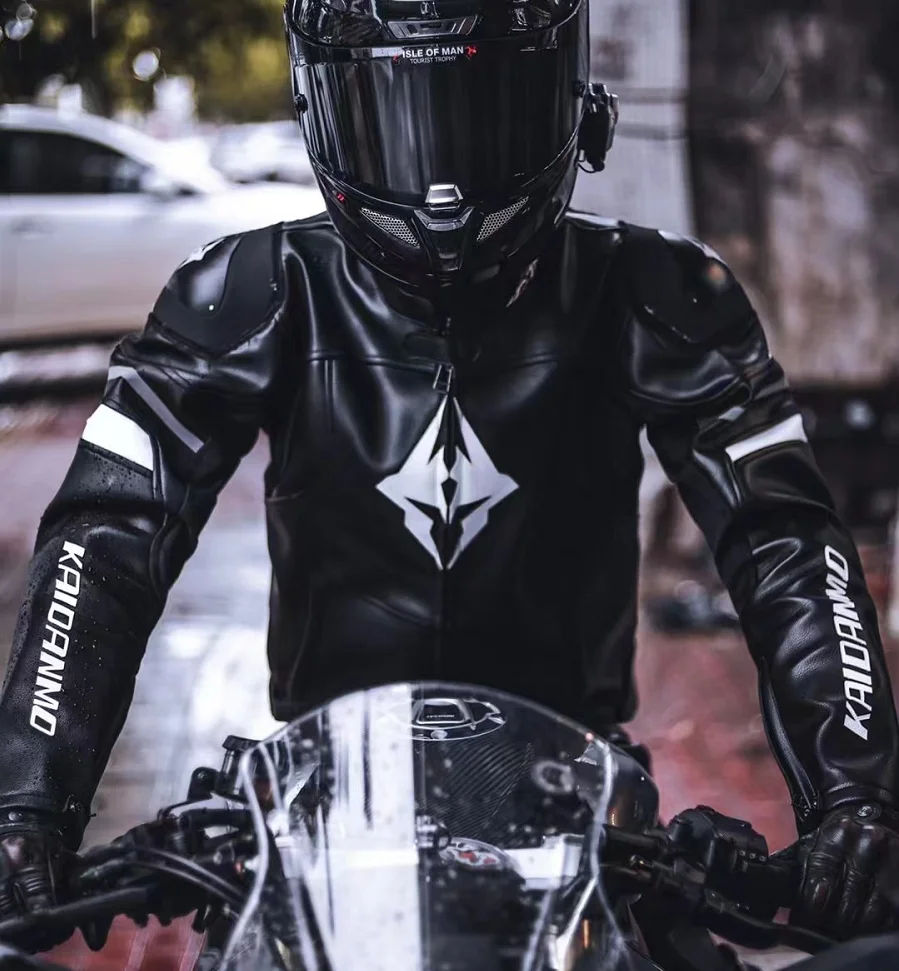 Men&#39;s women Motorcycle Racing  Riding pants  AVRO Microfiber Leather Jac... - £47.43 GBP+