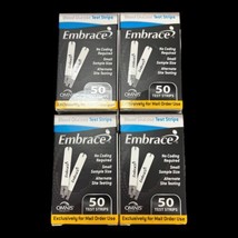 NIB Qty 4 Boxes Embrace Blood Glucose Test Strips Total of 200 Count Exp... - £22.05 GBP