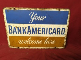Original Advertising BankAmericard Double Sided 1960s - $1,983.93 MXN