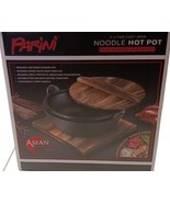 Parini 2 Liter Cast Iron Noodle Hot Pot with Wooden Lid and Trivet  - $21.60