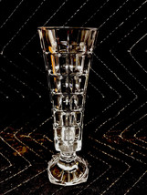 CRYSTAL D’ARQUES Soliflor Bud Vase Clear 24% Lead Crystal Block Pattern  7” - £8.69 GBP