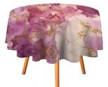 Colored Marble Tablecloth Round Kitchen Dining for Table Cover Decor Home - $15.99+
