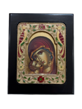 Icono hecho a mano con hojas de oro ortodoxa griega bizantina de latón... - $20.49