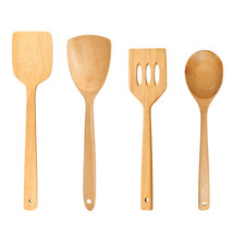 Cooking Essentials Frying Spatula Turner and Ladle Rain Tree Wooden Set - £14.32 GBP