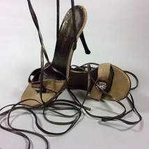 Roberto Rinaldi Ladies High Heel Tie Up Strap Sandals Made In Italy Size 8 - $37.05