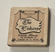 The Ember&#39;s Steak House Bourbon Street New Orleans Matchbox - £6.17 GBP