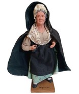 French Santon De Provence Figure Clay Folk Art Woman Hooded Cape Deymier... - $40.22 CAD
