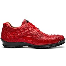 Kratos Red Genuine Caiman Crocodile Fashion Sneaker image 2
