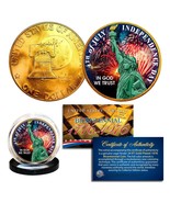 INDEPENDENCE DAY July 4th - 1976 IKE Eisenhower Dollar U.S. Coin 24K Gol... - $12.16