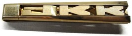 2 3/4&quot; &quot;JKK&quot; Monogram Initials Swank Vintage Gold Tone Neck Tie Bar - £15.80 GBP