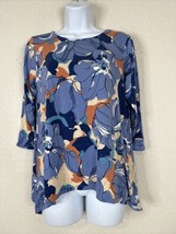 Ruby Rd. Womens Size PS Floral Stretch Top 3/4 Sleeve Round Neck - £7.77 GBP