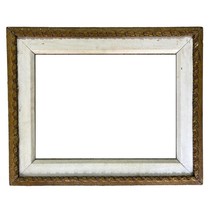 White &amp; Gold Wood Picture Frame for 12x16 - £46.34 GBP
