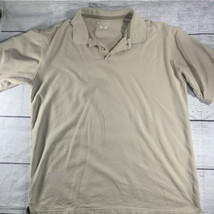 Columbia Sportswear XL TallCollared Polo Mens Khaki Tan Beige Short Sleeve Shirt - £9.74 GBP