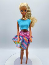 Vintage Western Fun Barbie Doll Mattel 1989 Blonde Hair Blue Eyes - $9.49