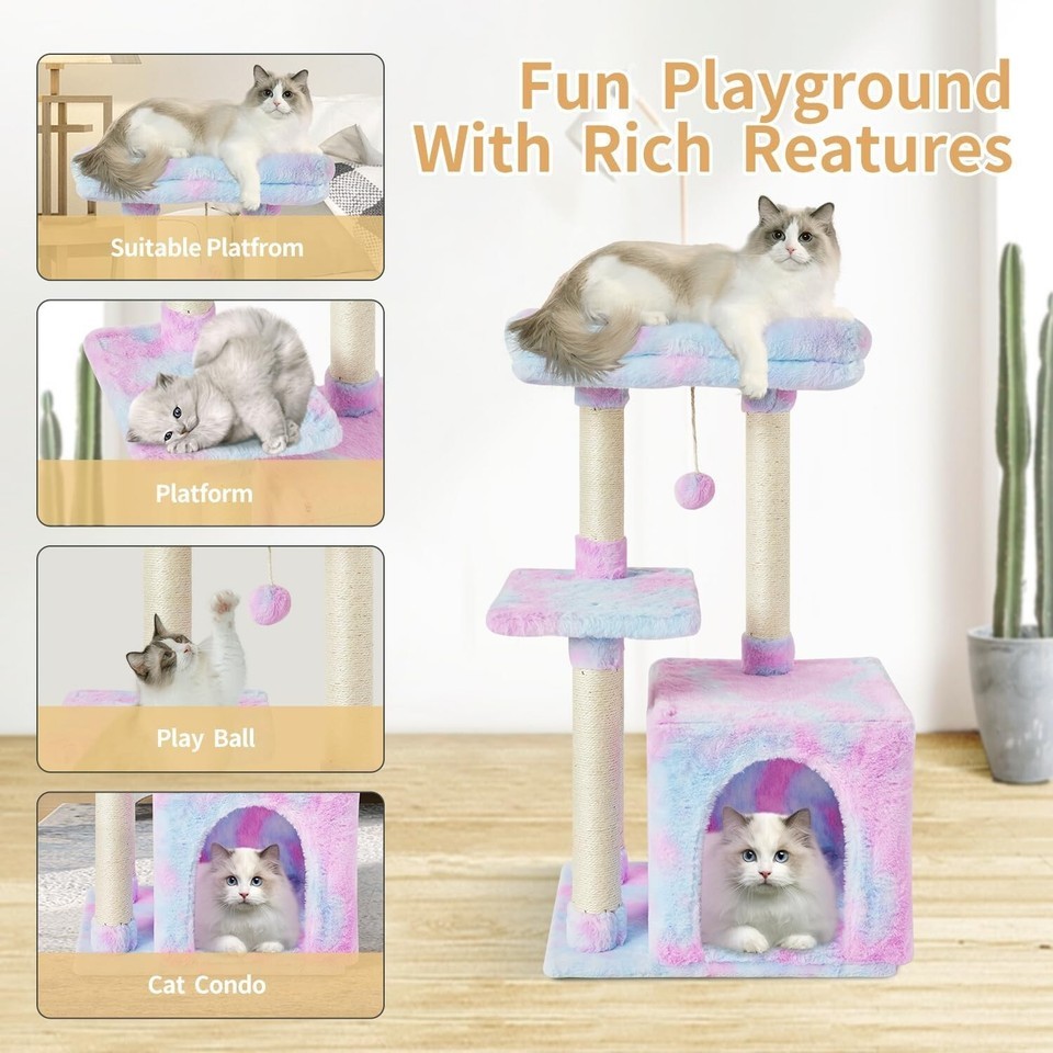 Cute Rainbow Cat Furniture Activity Center - Easy Assembly, Safe & Comfortable Item image 7
