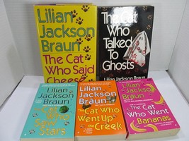 Lilian Jackson Braun  Mixed Lot of 5 Hardcover Paperback The Cat Who Mystery - £18.62 GBP