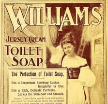 Williams Jersey Cream Toilet Soap 1897 Advertisement Victorian Hygiene A... - $11.25