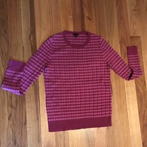 Talbots Medium Ribbed Crew Neck Sweater Double Pink - $24.18