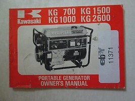 1978 Kawasaki KG 700 KG 1000 KG 1500 KG 2600 Portable Generator Owner's Manual x - $59.99
