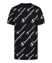 Champion Little Boys Short Sleeve All Over Print T-Shirt,Black,4 - £15.73 GBP