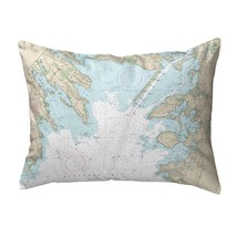 Betsy Drake Cape Cod, MA Nautical Map Noncorded Indoor Outdoor Pillow 16x20 - £42.63 GBP