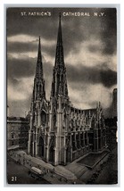 S.Patrick&#39;s Cathedral New York Città Nyc Ny Unp Non Usato B&amp;w DB Cartolina N23 - £2.37 GBP