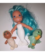 Vintage Kenner Sea Wees Tropicals Camille Baby Cascade Pet Pelly Blue Hair dolls - $921.83 MXN
