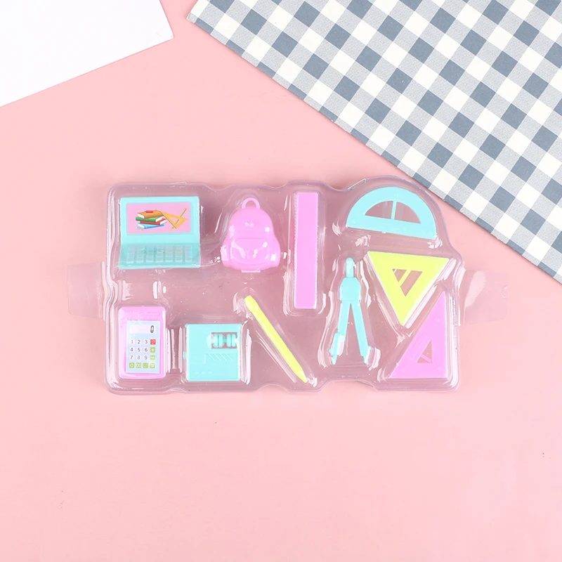 10Pcs/set 1/12 Dollhouse Mini Colorful School supplies Miniature Accessories - £9.33 GBP