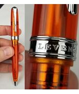 Levenger Ink Pen ball point Orange transparent Germany NEW &amp; NICE! - $63.05 CAD