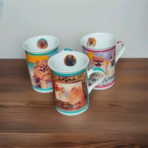 Danbury Mint Purely Pomeranians Dog Porcelain Collector Mugs Set of 3 DW... - $22.42 CAD