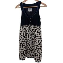 Anthropologie Floreat Silk Polka Dot Sleeveless Dress Black White Size 2 - $14.99